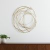 26" Gold Metal Abstract Round Hanging Wall Art Decor