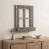 22X18 Rustic Weatered Grey Window Frame With Planter