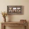 5X7 Natural Weathered Grey Three Photo Picture Frame
