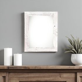 11X14 Rustic White Washed Picture Frame With Plexiglass Holder