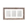 3 5X7 Rustic White Picture Frame With Plexiglass Holder