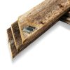 Set Of 3 Rustic Weathered Grey Wood Chevron Arrow