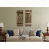 Set of Two 36" X 14" Gray Solid Wood Wall Decor