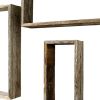 Rustic Farmhouse Set Of 3 Rectangle Shadow Box Shelves