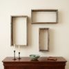Rustic Farmhouse Set Of 3 Rectangle Shadow Box Shelves