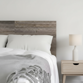 Set of Six 4" X 12" Gray and Brown Wood Planks Wall Decor