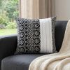 Black And White Modern Throw Pillow
