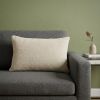 Oatmeal Stripe Weave Lumbar Throw Pillow
