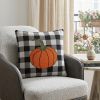 Buffalo Check Pumpkin Throw Pillow