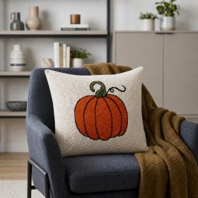 Pumpkin Silhouette Throw Pillow