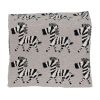 Grey Lots Of Zebras Woven Knitted Baby Blanket