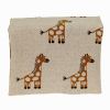 40" X 32" Gray and Orange Cotton Animal Print Throw Blanket