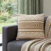 Linen And Brown Jute Throw Pillow