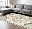10' X 13' Blue And Ivory Bohemian Rug