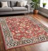 5' X 8' Red And Blue Bohemian Area Rug