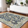 4' X 6' Navy And Blue Bohemian Area Rug