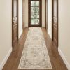 12' Runner Beige and Ivory Power Loom Runner Rug