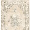 4' X 6' Beige And Ivory Center Jewel Area Rug