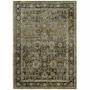 10' X 14' Green And Brown Floral Area Rug