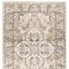 2' X 8' Beige And Ivory Medallion Runner Rug