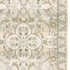 4' X 6' Beige And Ivory Medallion Area Rug