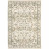 5' X 8' Beige And Ivory Medallion Area Rug