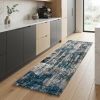2' X 8' Grey And Blue Grey Skies Runner Rug