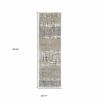 2' X 8' Grey And Ivory Abstract Lines Runner Rug