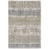 4' X 6' Grey And Ivory Abstract Lines Area Rug