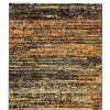 2' X 8' Gold And Slate Abstract Runner Rug