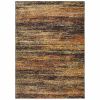 10' X 14' Gold And Slate Abstract Area Rug