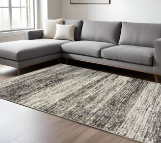 10' X 14' Ash And Slate Abstract Area Rug
