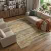 10' X 14' Gold And Green Abstract Area Rug