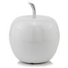 13" White Aluminum Decorative Apple Tabletop Sculpture