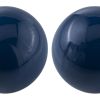 Set Of 2 Blue Aluminum Decorative Spheres 3'
