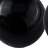 Set of Two 3" Black Aluminum Decorative Orb Tabletop Sculptures