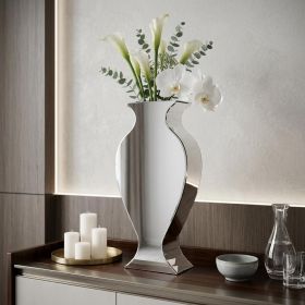 Curvy Art Deco Style Mirrored Vase