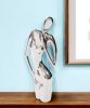 Modern Shiny Silver Female Form Sculpture