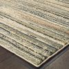 5' X 8' Ivory Sage Abtract Lines Indoor Area Rug
