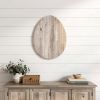 18" Rustic Farmhouse Gray Wooden Large Egg