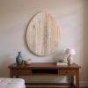24" Rustic Farmhouse Gray Wood Large Egg