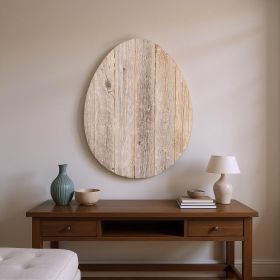 24" Rustic Farmhouse Gray Wood Large Egg