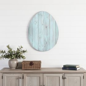 18" Rustic Farmhouse Turquoise Wooden Large Egg