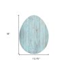 18" Rustic Farmhouse Turquoise Wooden Large Egg