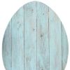 18" Rustic Farmhouse Turquoise Wooden Large Egg