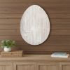18" Rustic Farmhouse White Wash Wood Large Egg