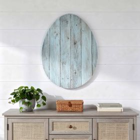 24" Rustic Farmhouse Turquoise Wood Large Egg