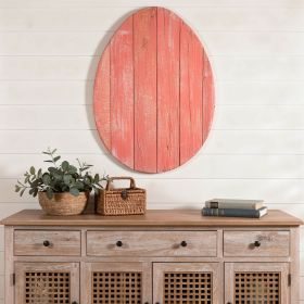 24" Rustic Farmhouse Red Wood Large Egg