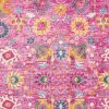 4' X 6' Fuchsia Floral Power Loom Area Rug