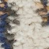 2' X 3' Orange And Ivory Floral Power Loom Area Rug